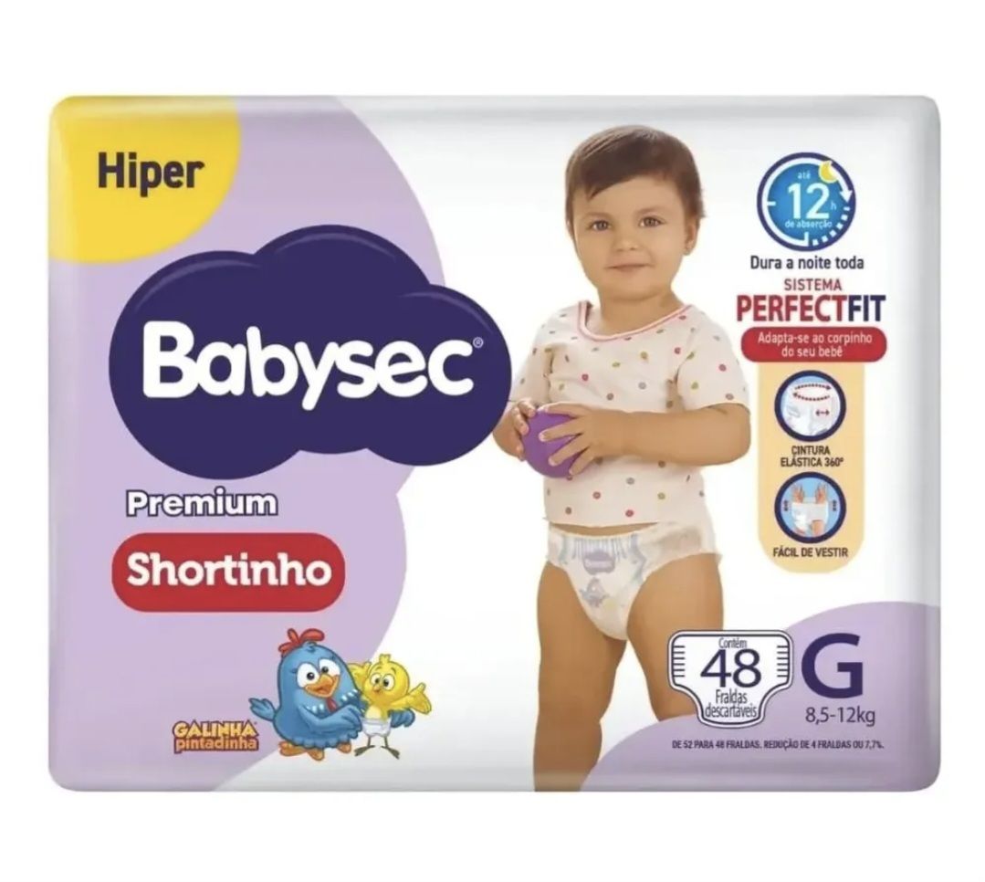 Fralda babysec shortinho