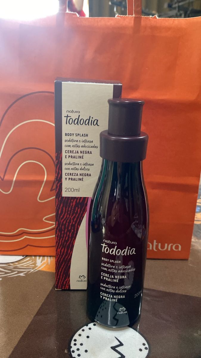 Body Splash Cereja Negra e Praliné Tododia 200 ml