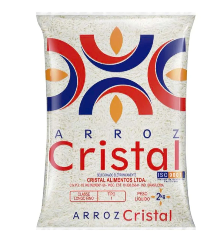 O Arroz Cristal é uma marca conhecida no Brasil, e