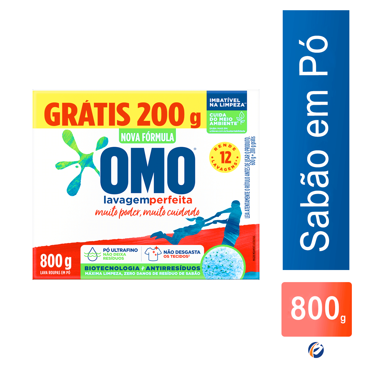 O Sabão em Pó OMO é um dos mais conhecidos no Bras