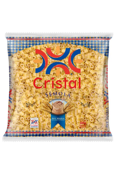 O Macarrão Cristal Ave Maria é uma massa de sêmola
