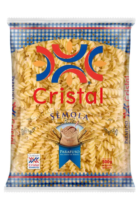 O Macarrão Cristal Parafuso é uma massa de sêmola 